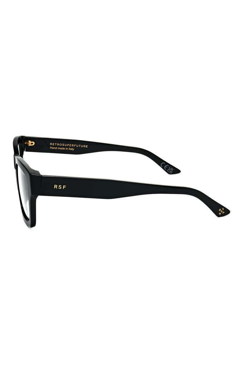 54mm Square Reading Glasses, Alternate, color, BLACK