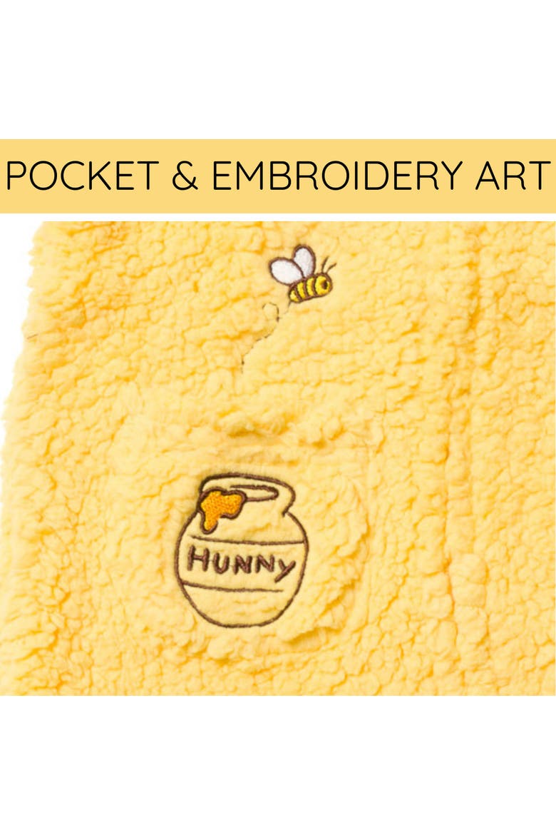 Winnie the Pooh Fleece Hooded Jumpsuit, Alternate, color, Winnie the Pooh Yellow