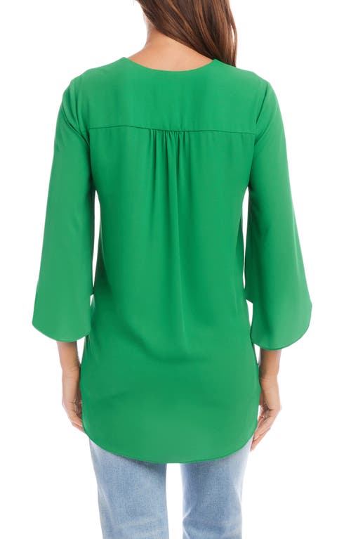 Karen Kane Crossover Hem Asymmetric Top In Grass