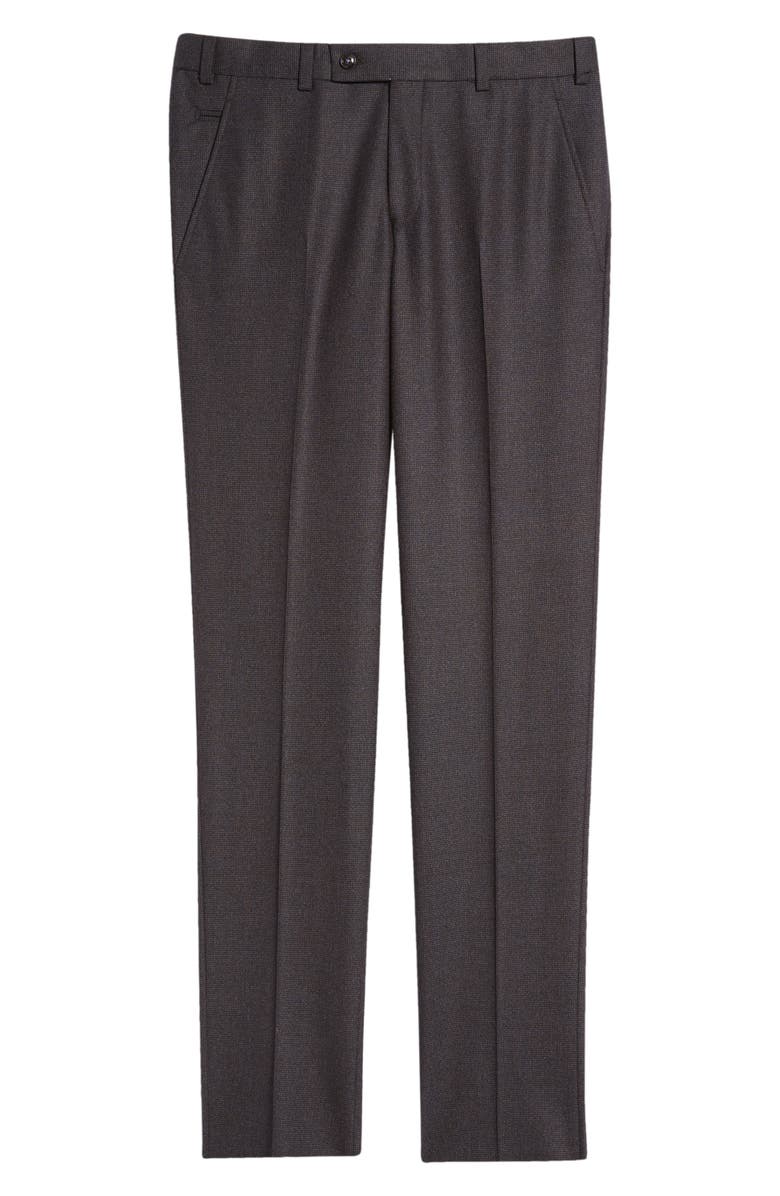 Ted Baker London Men's Jerome Trim Fit Microcheck Wool Pants, Alternate, color,