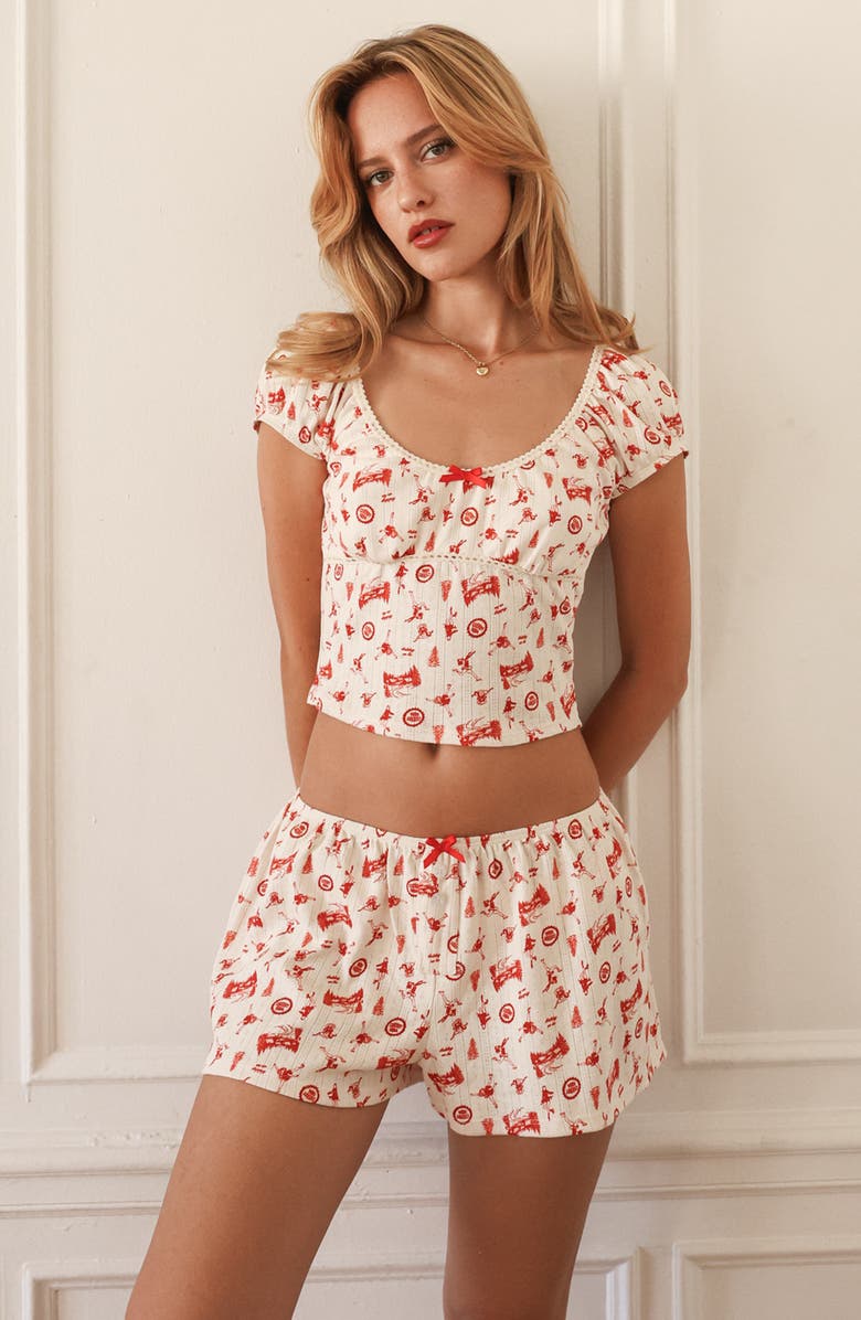 Dippin Daisys Snowcap Top, Main, color, Holiday On Ice