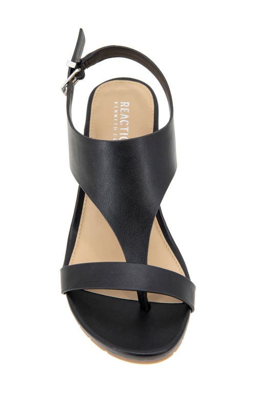 Reaction Kenneth Cole Greatly Platform Wedge Sandal In Black