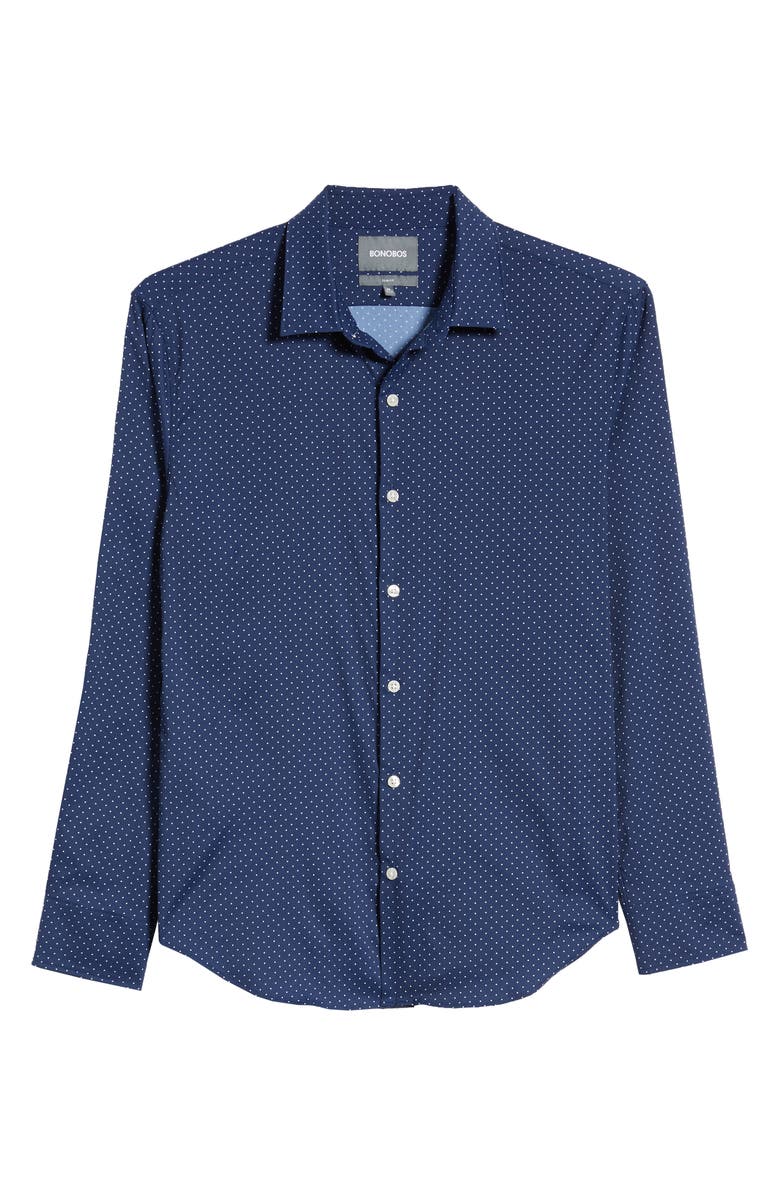 Bonobos Slim Fit Dot Tech Shirt, Alternate, color,