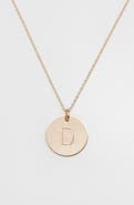 Nashelle 14k-Gold Fill Initial Disc Necklace
