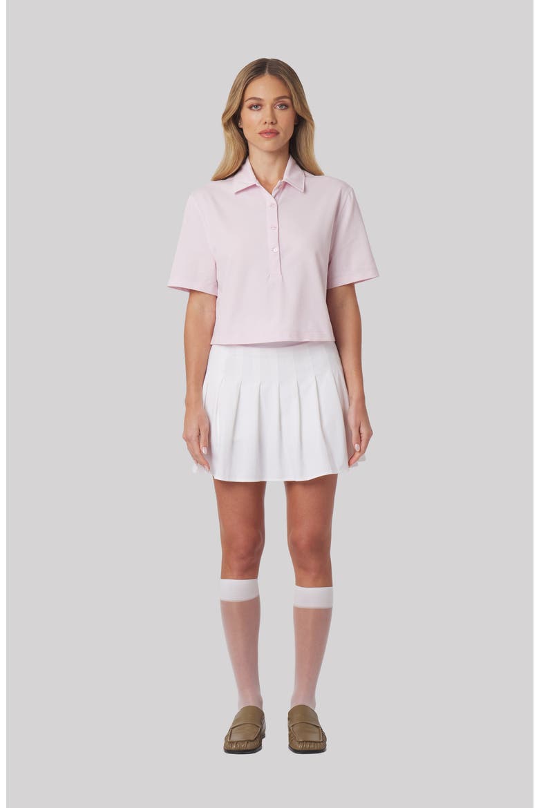 Serena Pleated Performance Skort, Alternate, color, WHITE