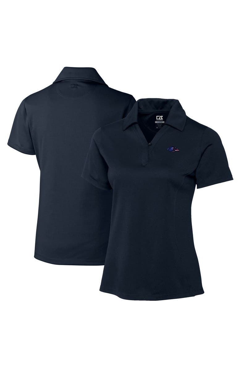 Cutter & Buck Women's Cutter & Buck Navy Baltimore Ravens Genre DryTec Textured Polo, Main, color, 