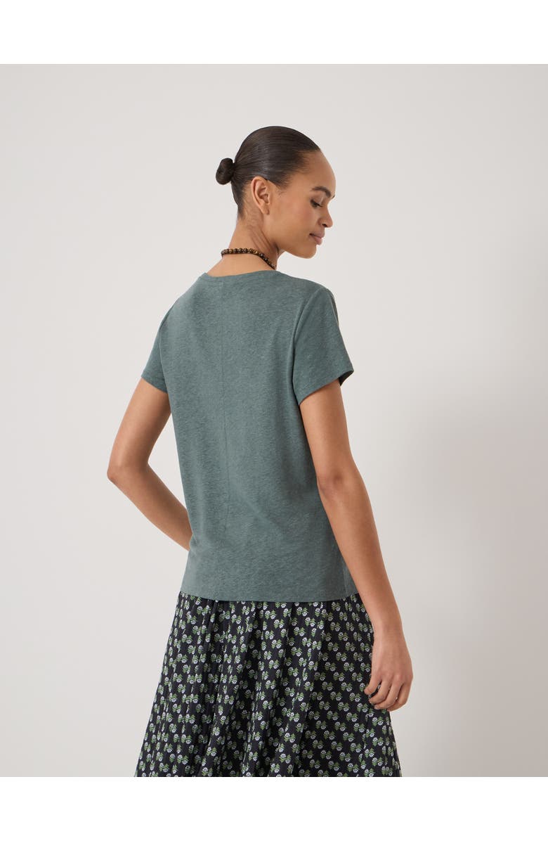 Hush Briar Linen Blend Scoop Neck T-Shirt, Alternate, color, Sage Green