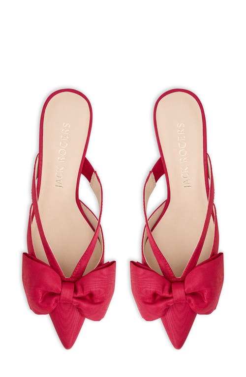 Jack Rogers Cynthia Bow Pointed Toe Mule In Carmine Red