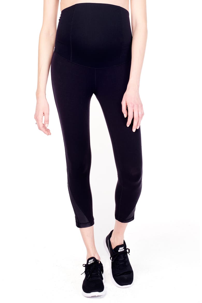 Ingrid & Isabel® Active Maternity Capris, Main, color, JET BLACK