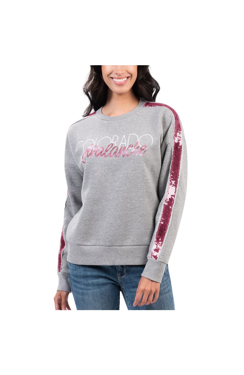G-III 4HER BY CARL BANKS Women's G-III 4Her by Carl Banks Gray Colorado Avalanche Penalty Box Pullover Sweatshirt, Main, color, Gray
