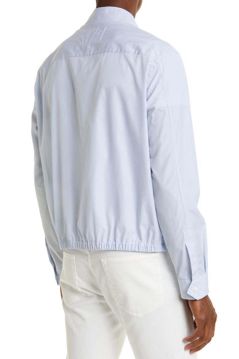 Trofeo Microstripe Comfort Fit Overshirt, Alternate, color, WHITE/ LIGHT BLUE
