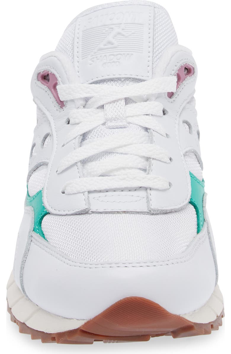 Saucony Shadow 6000 Running Shoe, Alternate, color, White/ Aqua