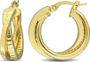 DELMAR Interlocking Hoop Earrings
