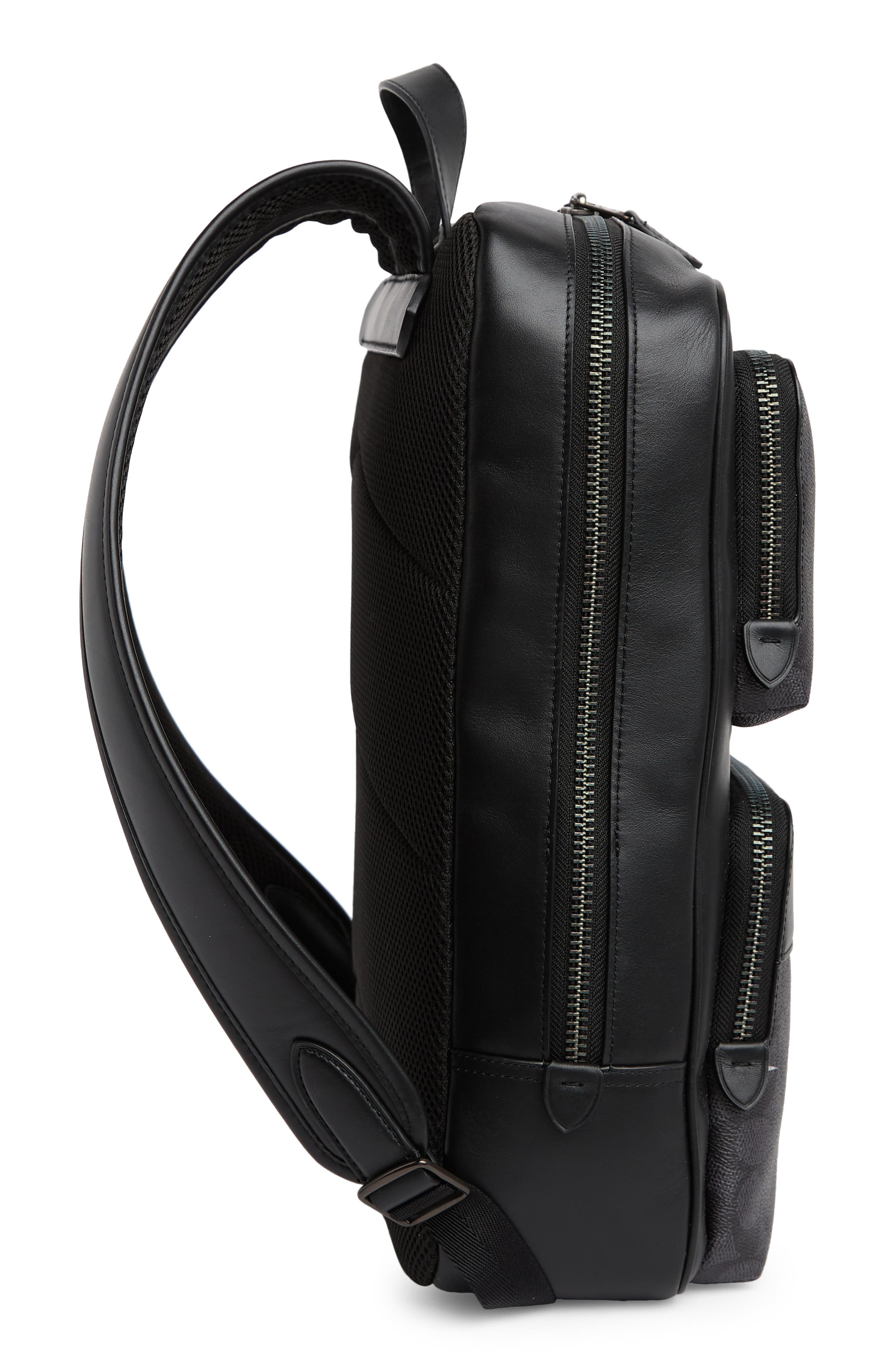 COACH Gotham Leather Backpack, Alternate, color, 