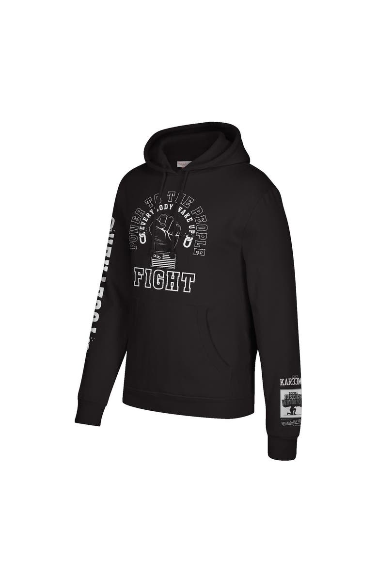 Mitchell & Ness Men's Mitchell & Ness Kareem Abdul-Jabbar Black Social Justice Warrior Together Pullover Hoodie, Alternate, color, 