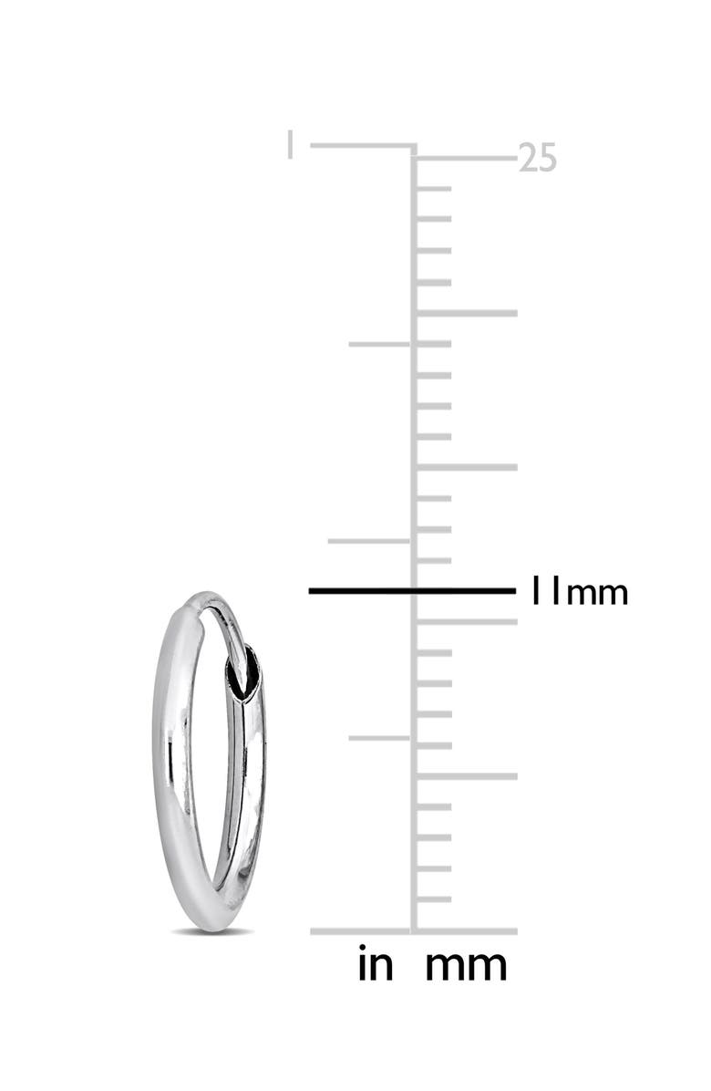 DELMAR 14K White Gold 11mm Hoop Earrings, Alternate, color,