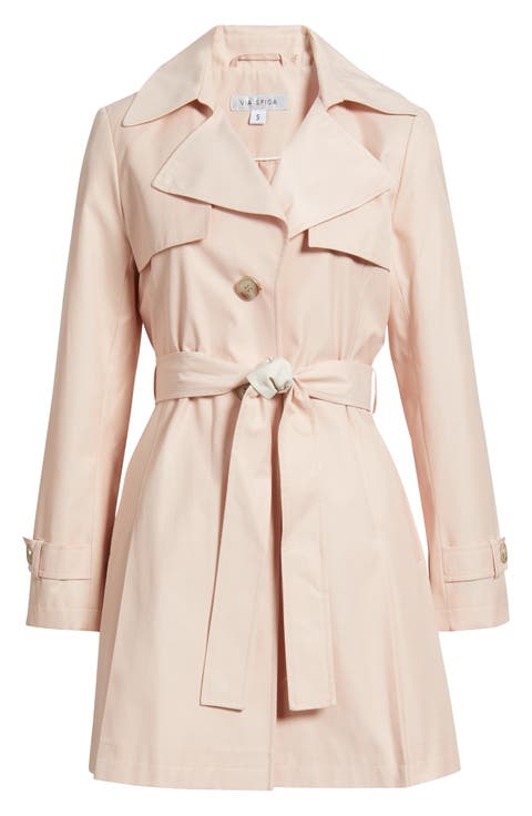 Water Resistant Cotton Blend Trench Coat