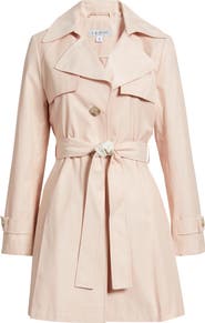 Via Spiga Water Resistant Cotton Blend Trench Coat