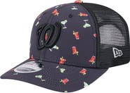 New Era Men's New Era Black Washington Nationals Adventure Drinks Pattern 9SEVENTY Stretch-Snap Hat