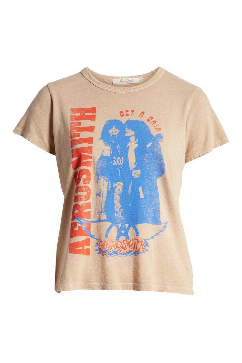 Aerosmith Get a Grip Graphic Tee, Alternate, color, CAMEL