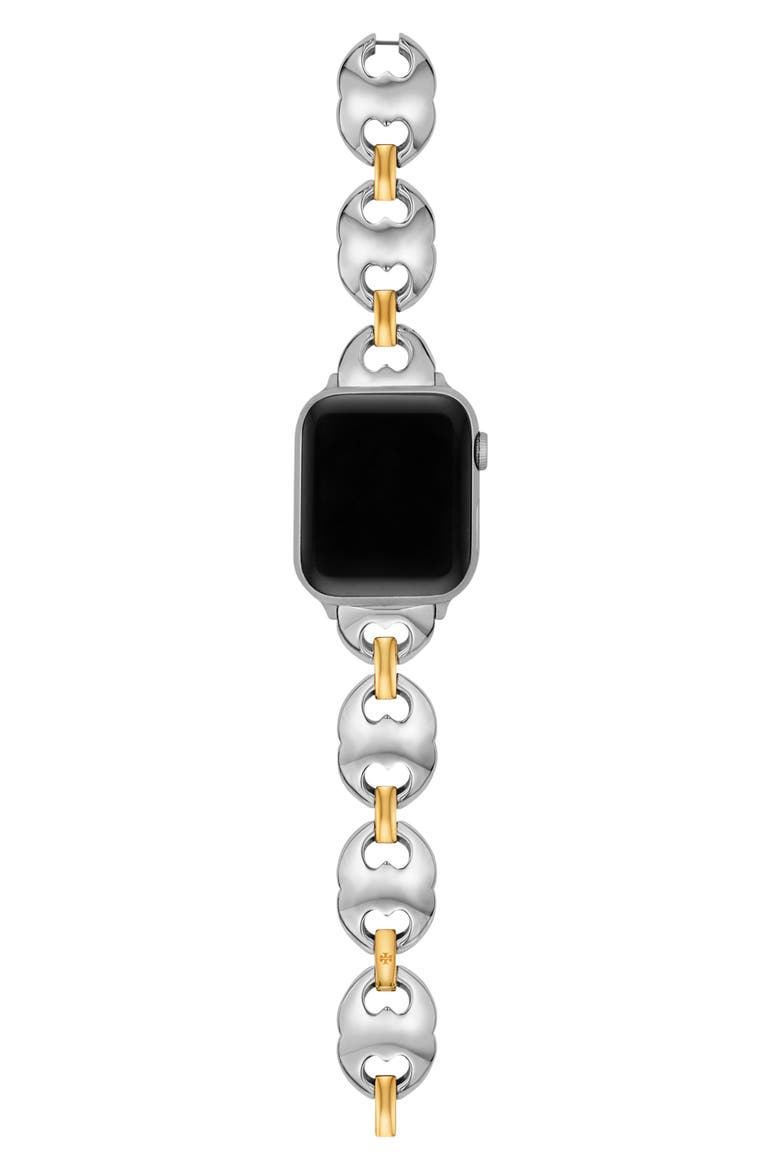 The Double T Link Two-Tone 18mm Apple Watch® Bracelet Watchband, Alternate, color, TWO TONE