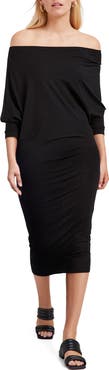 Marcella Julia Off the Shoulder Jersey Dress