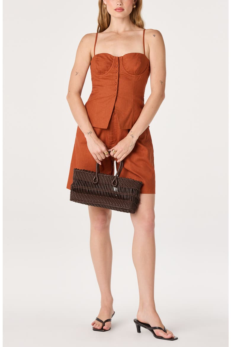 Koda Linen Blend Camisole, Alternate, color, RUST