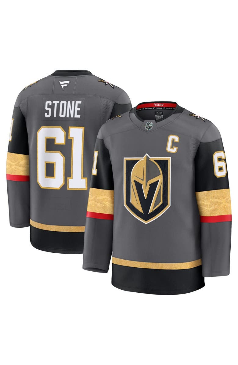 FANATICS Men's Fanatics Mark Stone Gray Vegas Golden Knights Alternate Premium Jersey, Main, color, 