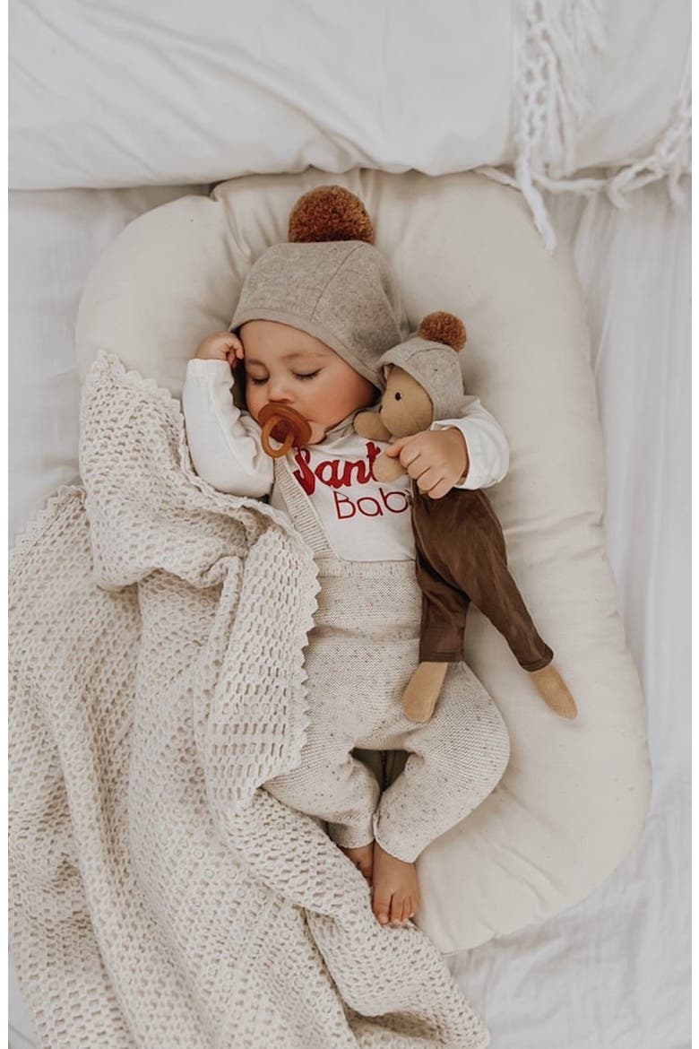 Organic Cotton Santa Baby Bodysuit, Alternate, color, NATURAL