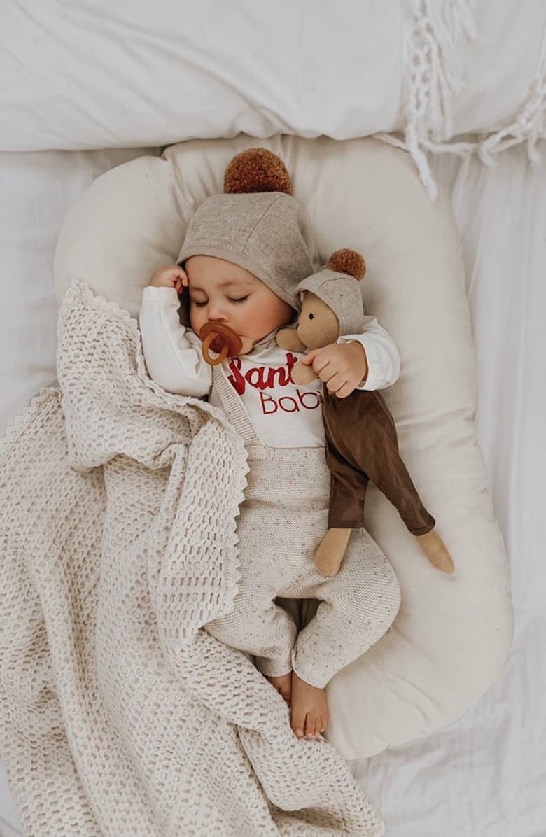 Tenth & Pine Organic Cotton Santa Baby Bodysuit, Alternate, color, 