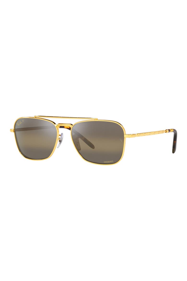 New Caravan 58mm Polarized Square Sunglasses, Alternate, color, YELLOW
