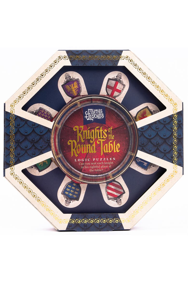 Knights of the Round Table 3D Wooden Brainteaser Puzzle, Main, color, Multicolored