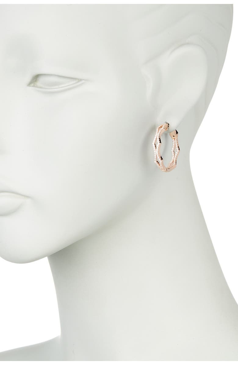 SUZY LEVIAN Pavé Cubic Zirconia Hoop Earrings, Alternate, color, 