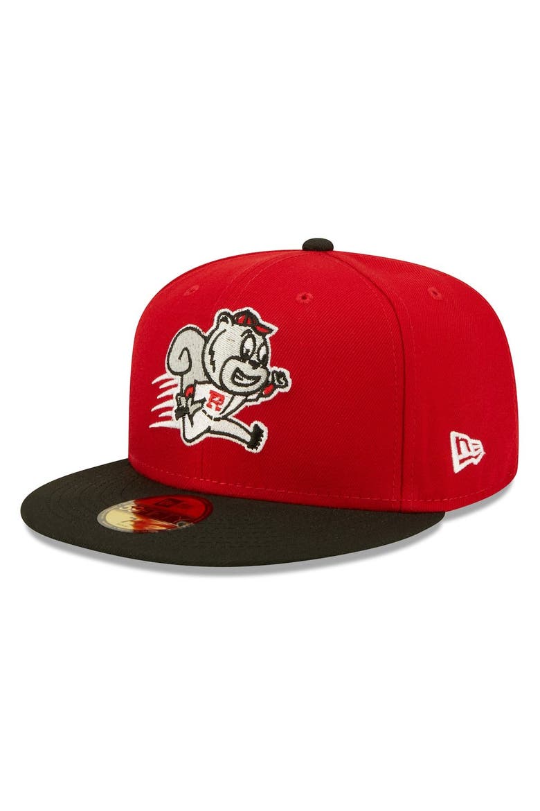 Men's New Era Red Richmond Flying Squirrels Theme Night 59FIFTY Fitted Hat, Alternate, color, Red