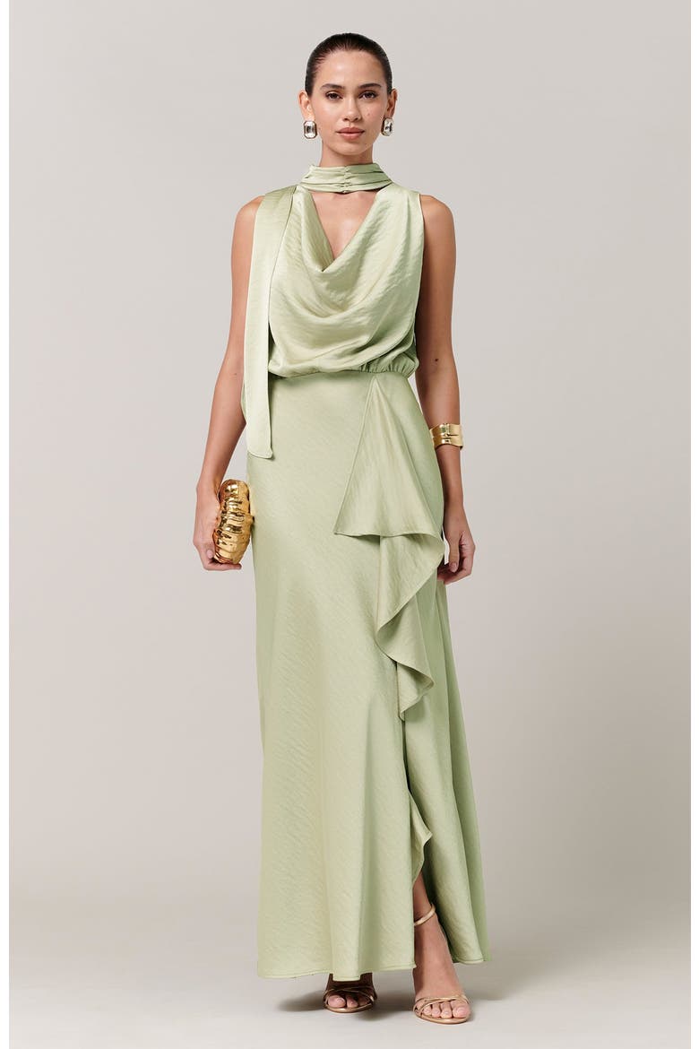 Kendall Midi Dress, Alternate, color, Light Sage
