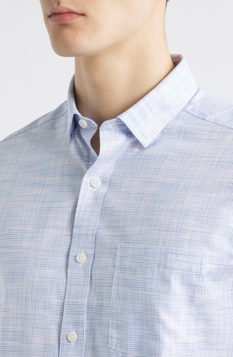 Johnston & Murphy Cross Hatch Cotton Dobby Button-Up Shirt, Alternate, color, 