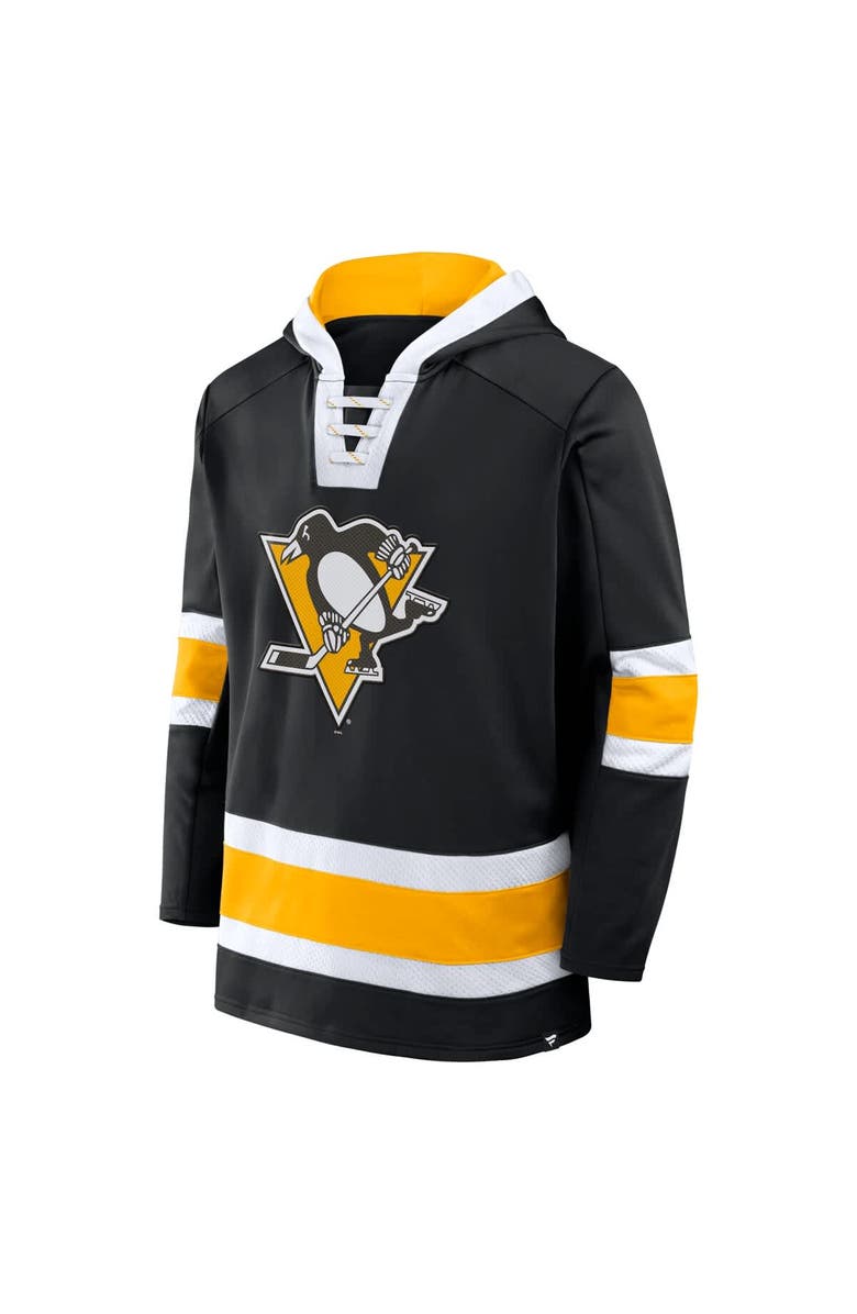 FANATICS Men's Fanatics  Black Pittsburgh Penguins Inside Line Fleece Pullover Hoodie, Alternate, color, Black