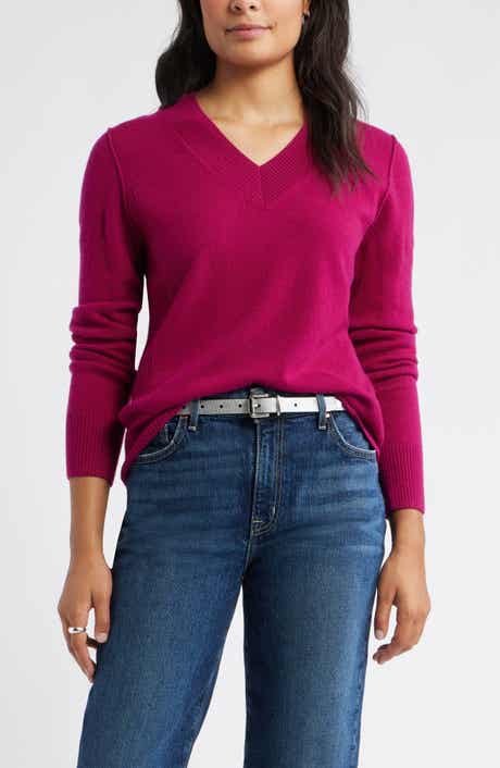 Caslon® V-Neck Wool & Cashmere Sweater