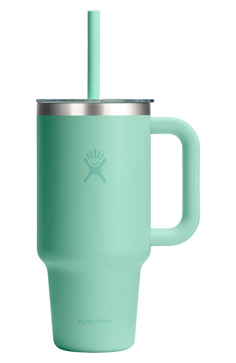 32-Ounce Clear Lid Travel Tumbler