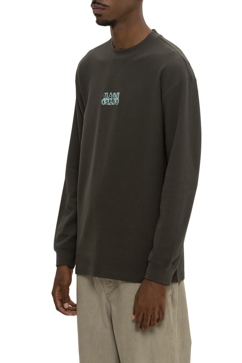 Pure Maui Thermal Knit Long Sleeve T-Shirt, Alternate, color, WASHED BLACK