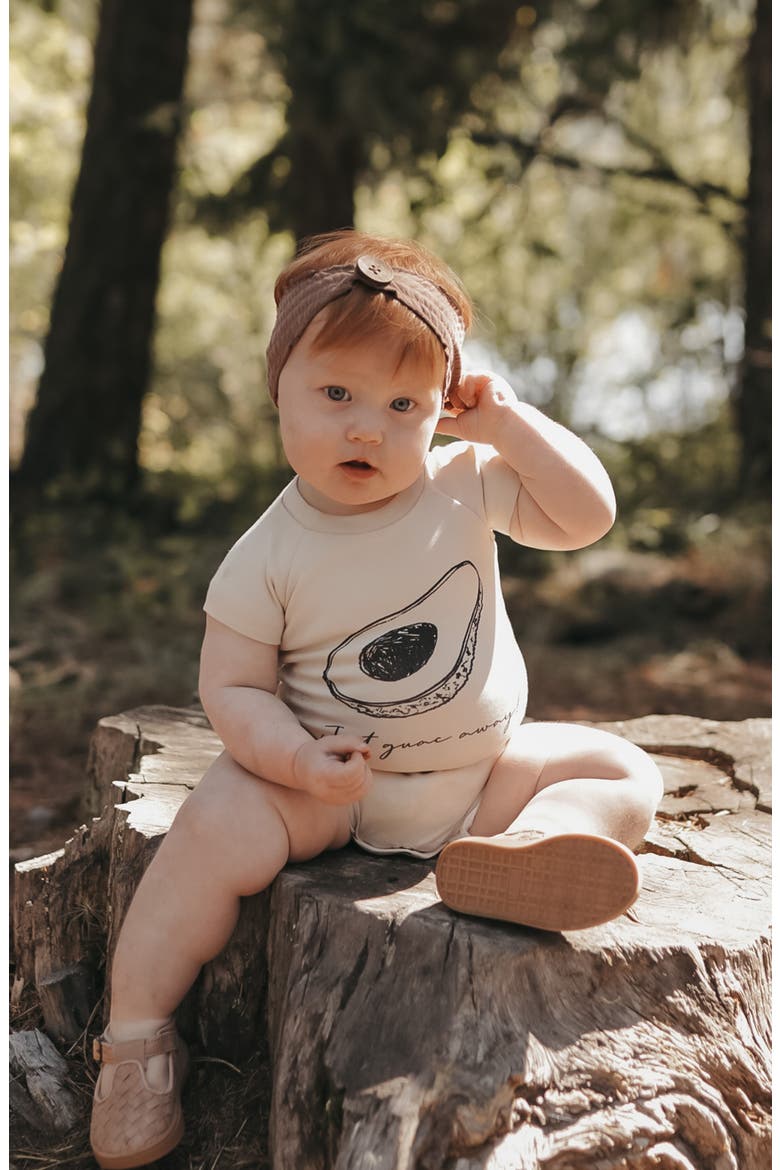Organic Cotton Graphic Bodysuit, Alternate, color, STONE AVOCADO
