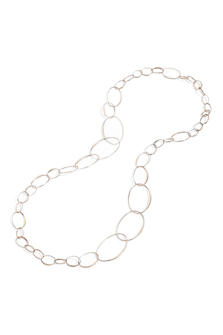 18K Rose Gold Oval Link Chain Necklace, Main, color, ROSE GOLD
