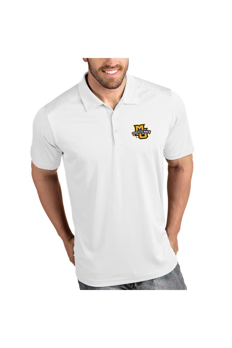 Marquette Golden Eagles Antigua Tribute Polo - White, Alternate, color, White