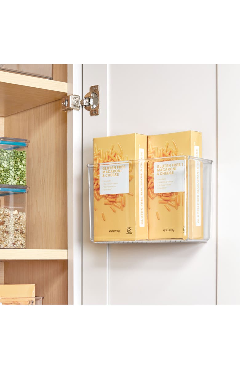 iDesign Adhesive Organizer Bin for Kitchen - Set of 4 - Clear, Alternate, color, Clear