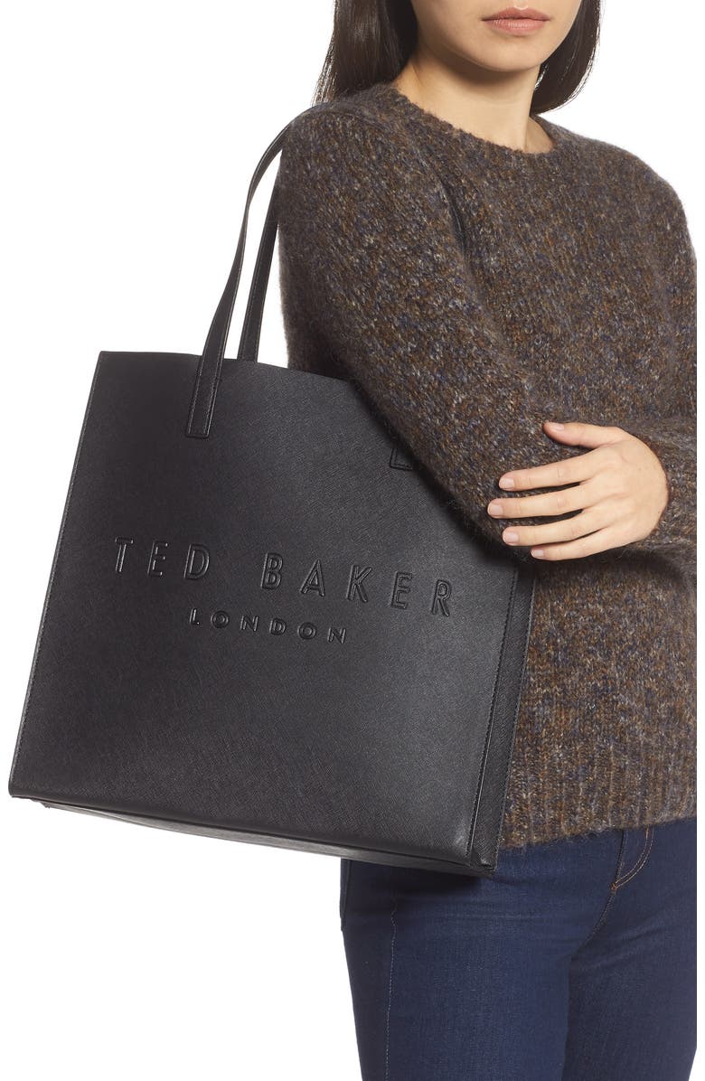 Ted Baker London Large Soocon Embossed Logo Icon Tote, Alternate, color,