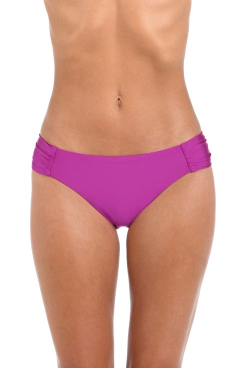Solids Shirred Side Bikini Bottoms
