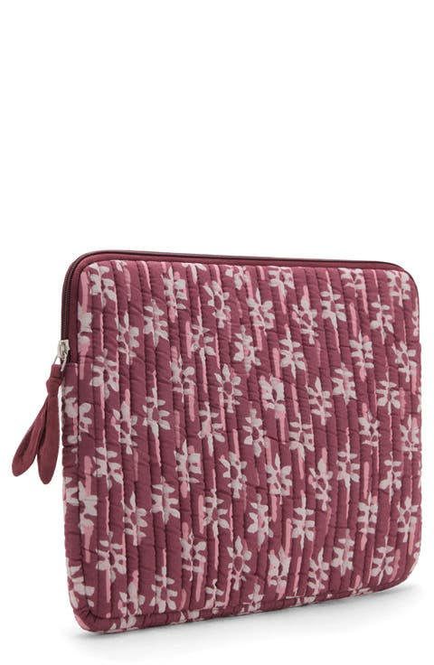 Print Quilted Cotton Laptop Case