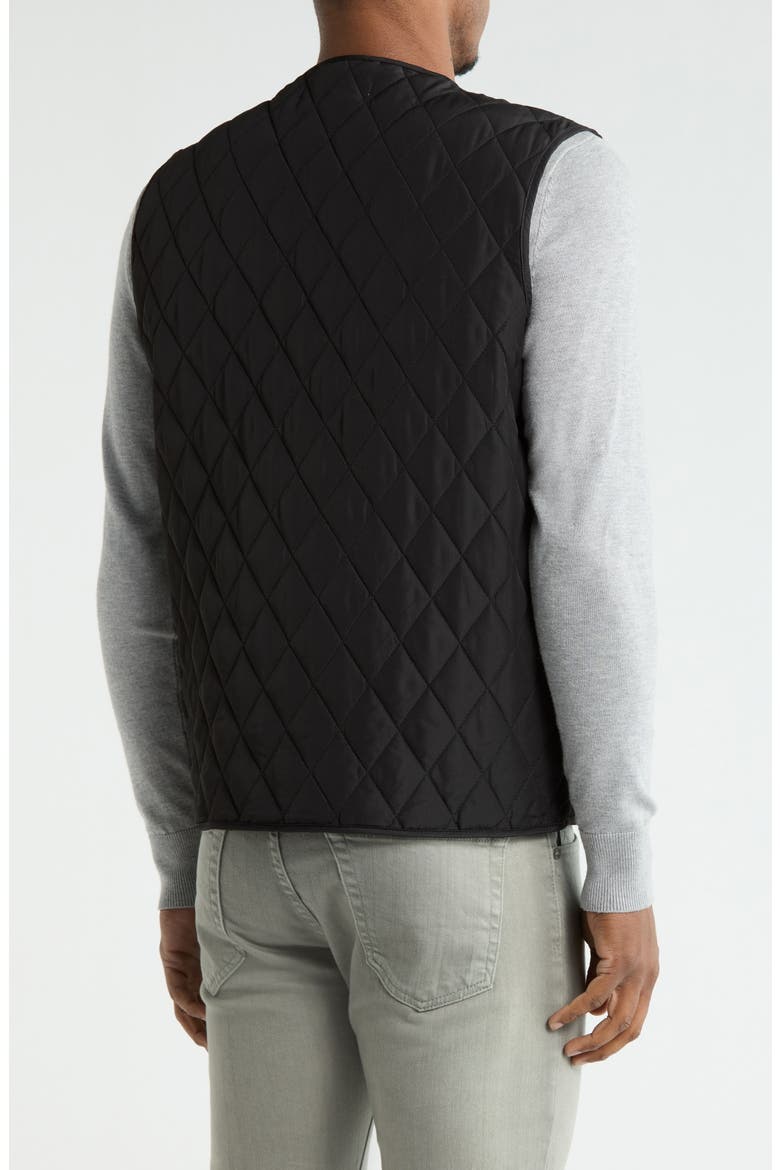 Diamond Quilted Vest, Alternate, color, JET BLACK
