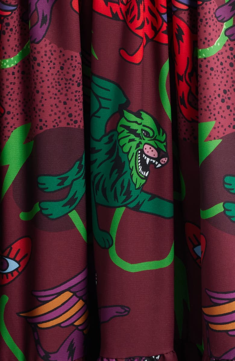 Dressed in Lala Summer Solstice Smock Bodice Tiered Dress, Alternate, color, Plum