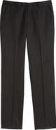 BOSS Lenon CYL Flat Front Straight Leg Solid Wool Dress Pants